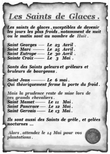 jardin, jardinage, culture, avril, saints de glace, cavaliers.